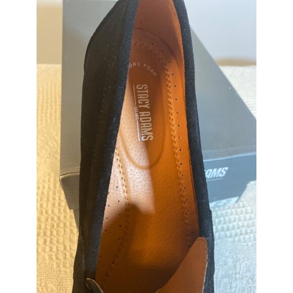Stacy Adams Shoes Neville Moc Toe Bit Slip on Black Suede Size 15, NIB - Picture 10 of 14